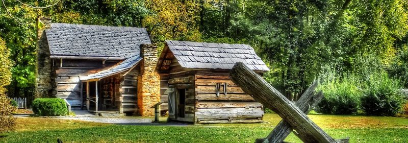 wooden buildings